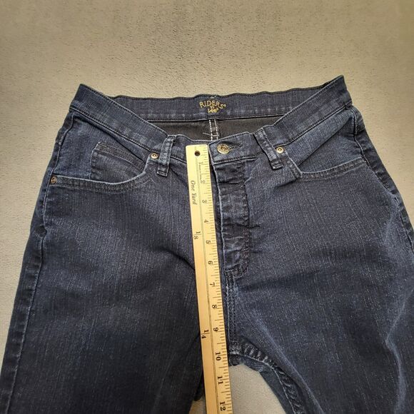 Riders By Lee Womens Size 10 Blue Straight Leg Stretch Distressed Denim - Picture 7 of 11
